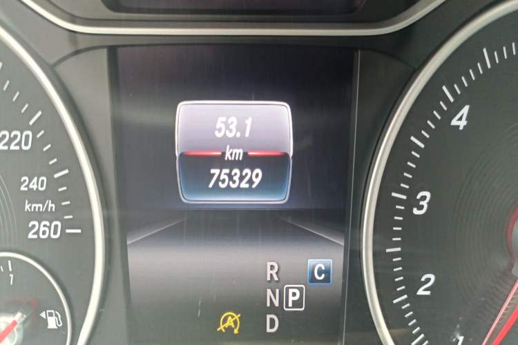 Used Mercedes-Benz A-Class 2015 A 180 Standard Model Odometer Close Up