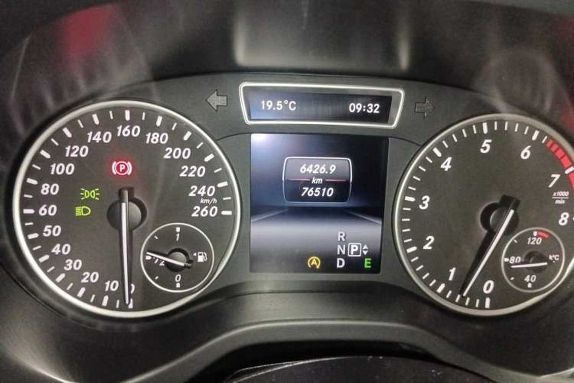 Used Mercedes-Benz A-Class 2015 A 180 Standard Model Odometer Close Up