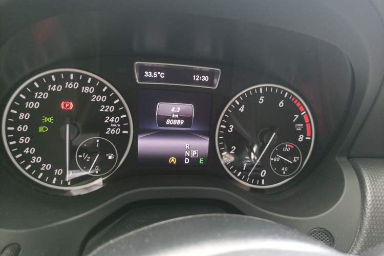 Used Mercedes-Benz A-Class 2015 A 180 Standard Model Odometer Close Up