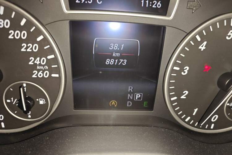 Used Mercedes-Benz A-Class 2015 A 180 Odometer Close Up
