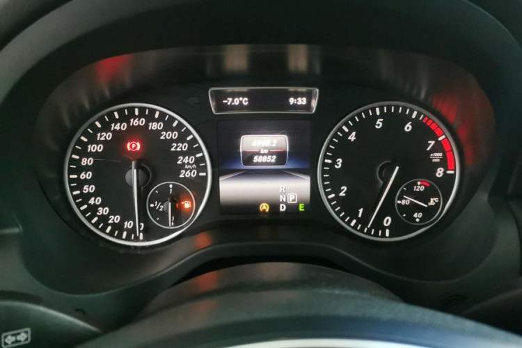 Used Mercedes-Benz A-Class 2015 A 180 Standard Model Odometer Close Up