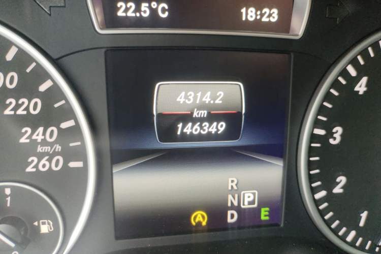 Used Mercedes-Benz A-Class 2015 A 180 Standard Model Odometer Close Up