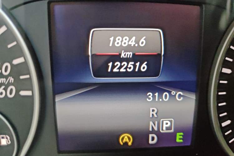 Used Mercedes-Benz A-Class 2015 A 180 Odometer Close Up