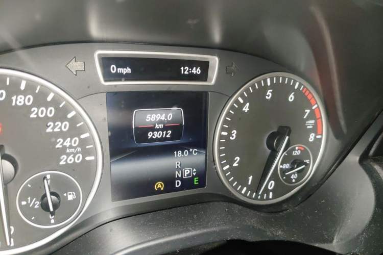 Used Mercedes-Benz A-Class 2015 A 180 Standard Model Odometer Close Up