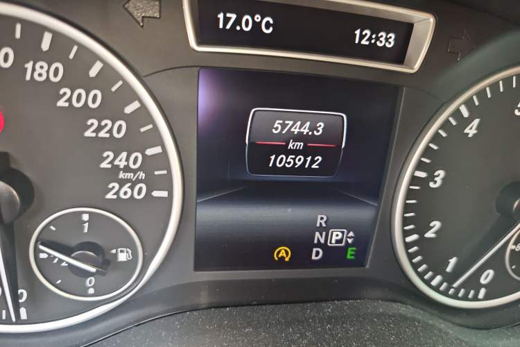 Used Mercedes-Benz A-Class 2015 A 180 Odometer Close Up