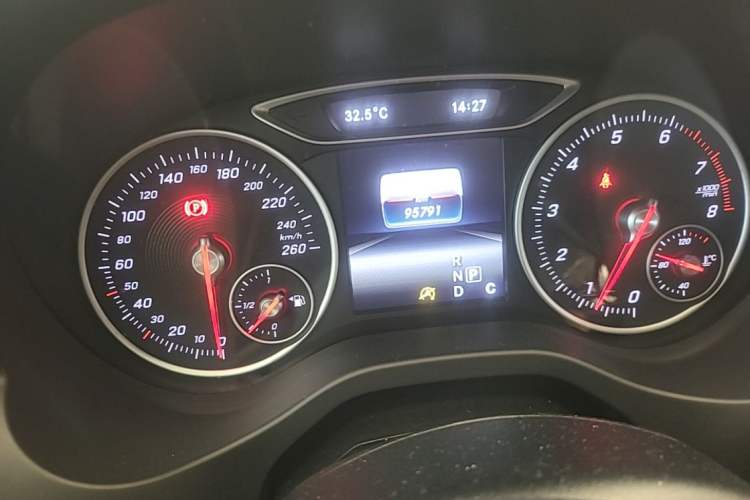Used Mercedes-Benz A-Class 2015 A 180 Standard Model Odometer Close Up