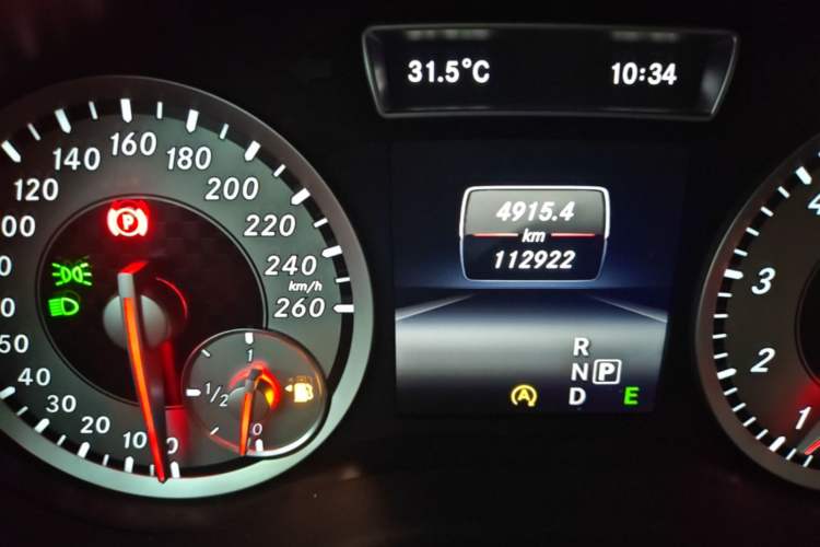 Used Mercedes-Benz A-Class 2015 A 200 Fashion Model Odometer Close Up