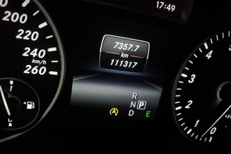 Used Mercedes-Benz A-Class 2015 A 180 Odometer Close Up