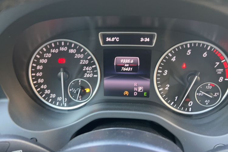 Used Mercedes-Benz A-Class 2015 A 180 Odometer Close Up