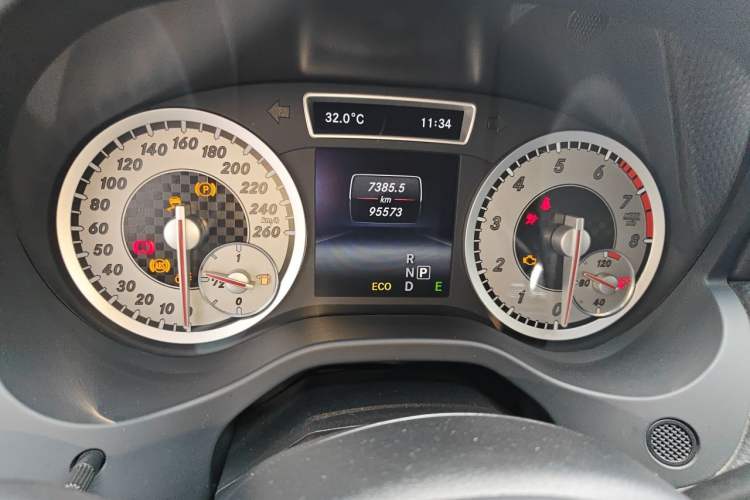 Used Mercedes-Benz A-Class 2015 A 200 Fashion Model Odometer Close Up