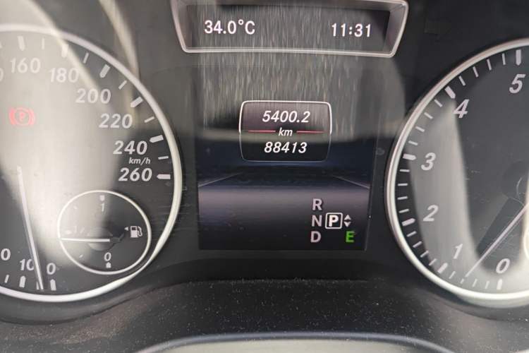Used Mercedes-Benz A-Class 2015 A 180 Standard Model Odometer Close Up