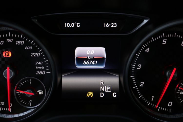 Used Mercedes-Benz A-Class 2016 A 200 Track Edition Odometer Close Up
