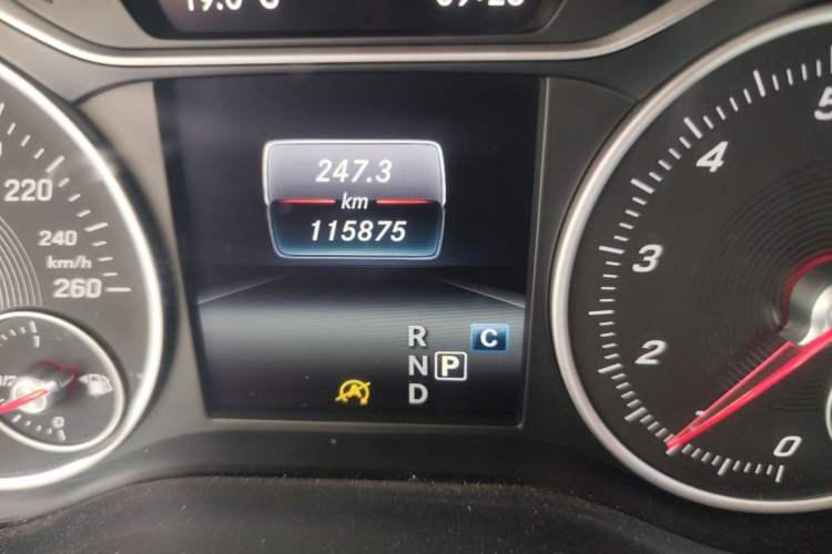 Used Mercedes-Benz A-Class  Odometer Close Up