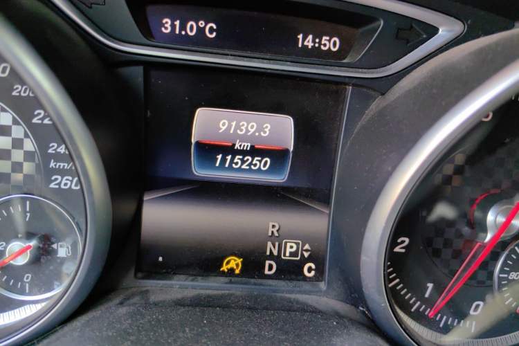 Used Mercedes-Benz A-Class 2016 A 200 Sport model Odometer Close Up