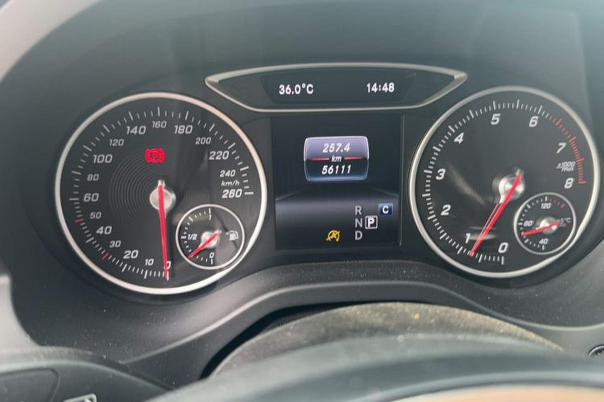 Used Mercedes-Benz A-Class 2016 A 200 Dynamic Edition Odometer Close Up