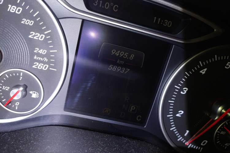 Used Mercedes-Benz A-Class 2016 A 180 Odometer Close Up
