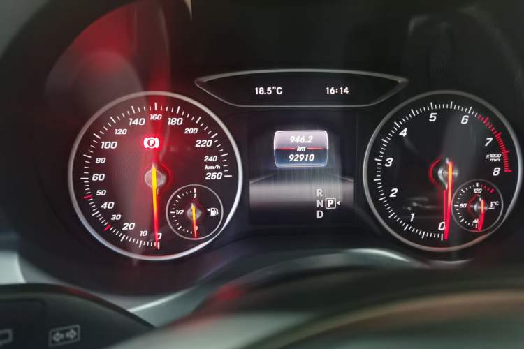 Used Mercedes-Benz A-Class 2017 Revised A 200 Dynamic Edition Odometer Close Up