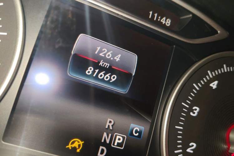 Used Mercedes-Benz A-Class 2017 A 180 Odometer Close Up