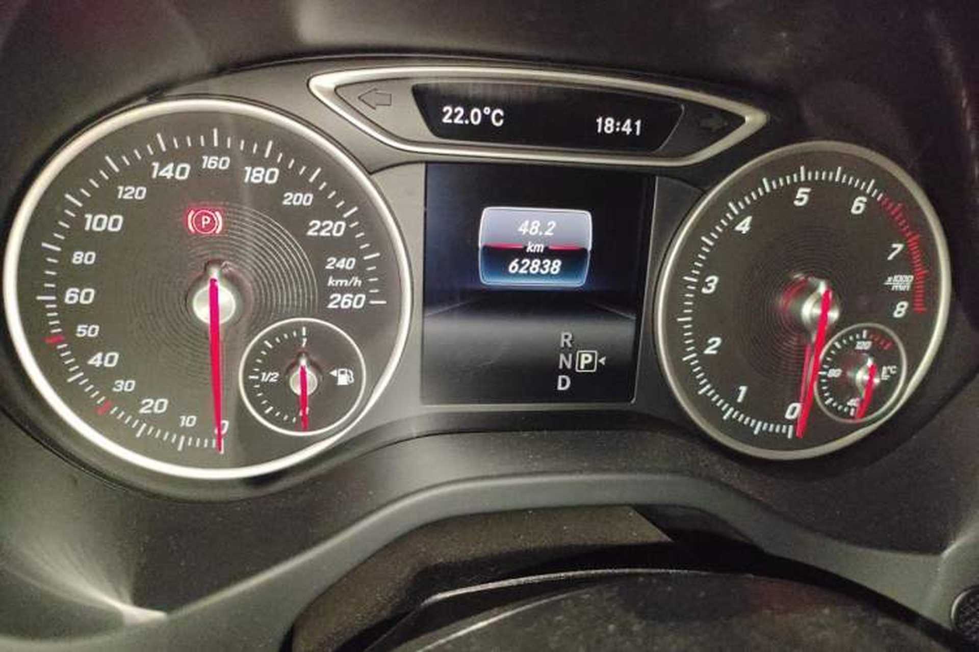 Used Mercedes-Benz A-Class 2017 Revised A 200 Dynamic Edition Odometer Close Up