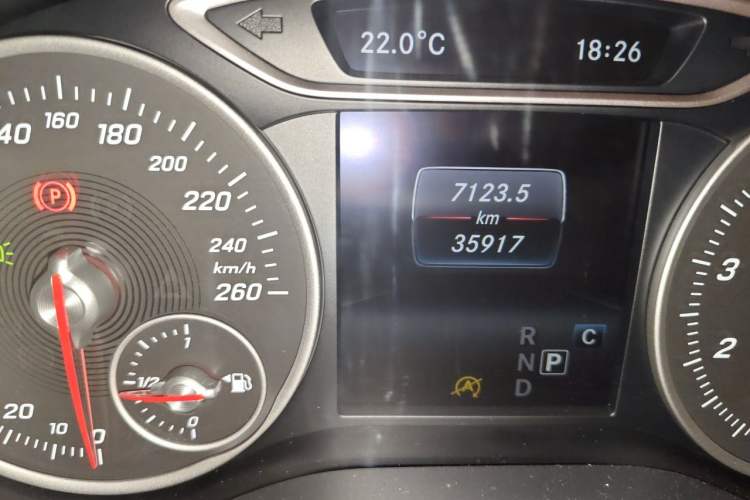 Used Mercedes-Benz A-Class 2017 Revised A 200 Dynamic Edition Odometer Close Up