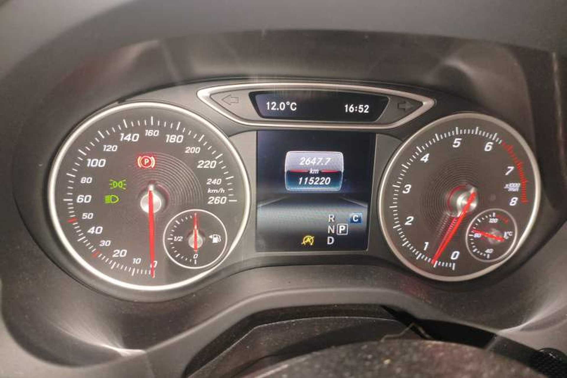 Used Mercedes-Benz A-Class 2017 A 200 Dynamic Edition Odometer Close Up