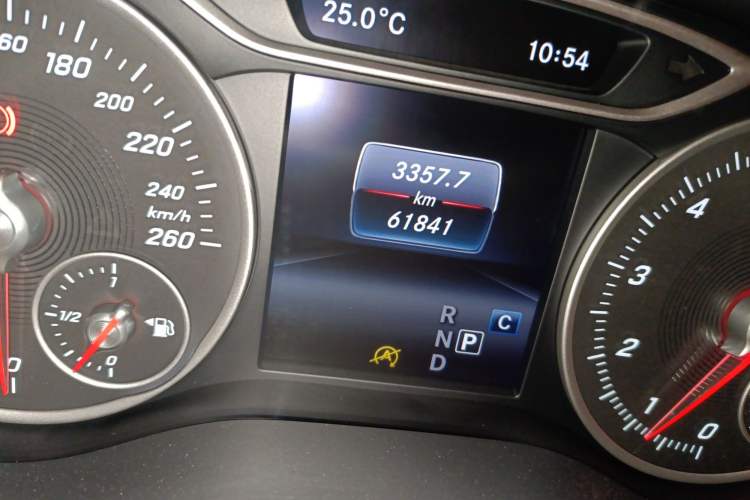 Used Mercedes-Benz A-Class 2017 Revised A 200 Dynamic Edition Odometer Close Up