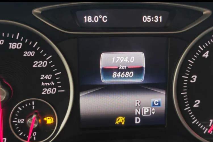Used Mercedes-Benz A-Class 2018 A 200 Dynamic Edition Odometer Close Up