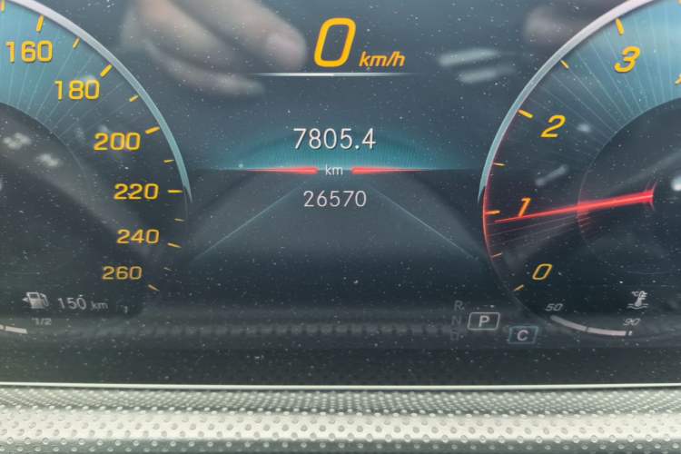 Used Mercedes-Benz A-Class 2019 A 200 L Sport Sedan Odometer Close Up