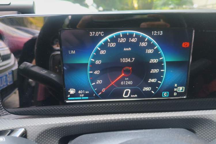 Used Mercedes-Benz A-Class 2019 A 180 L Sport Sedan Odometer Close Up