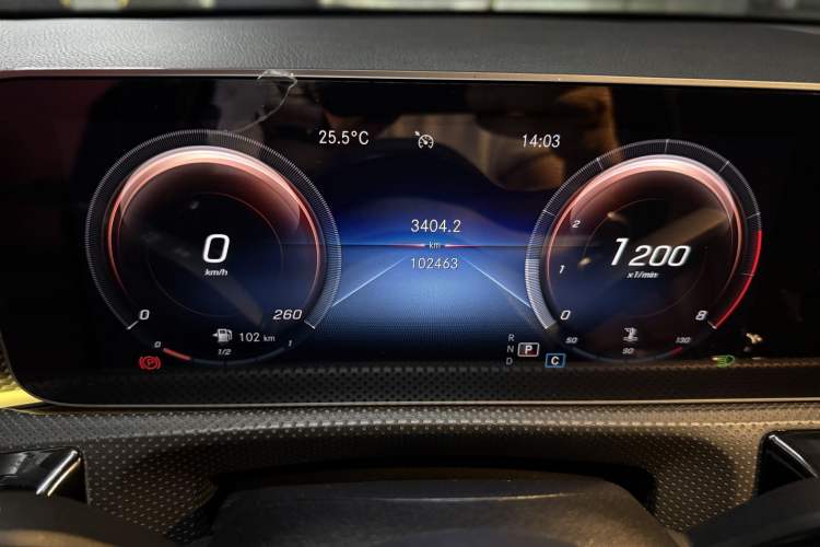 Used Mercedes-Benz A-Class 2019 A 200 L Sport Sedan Odometer Close Up