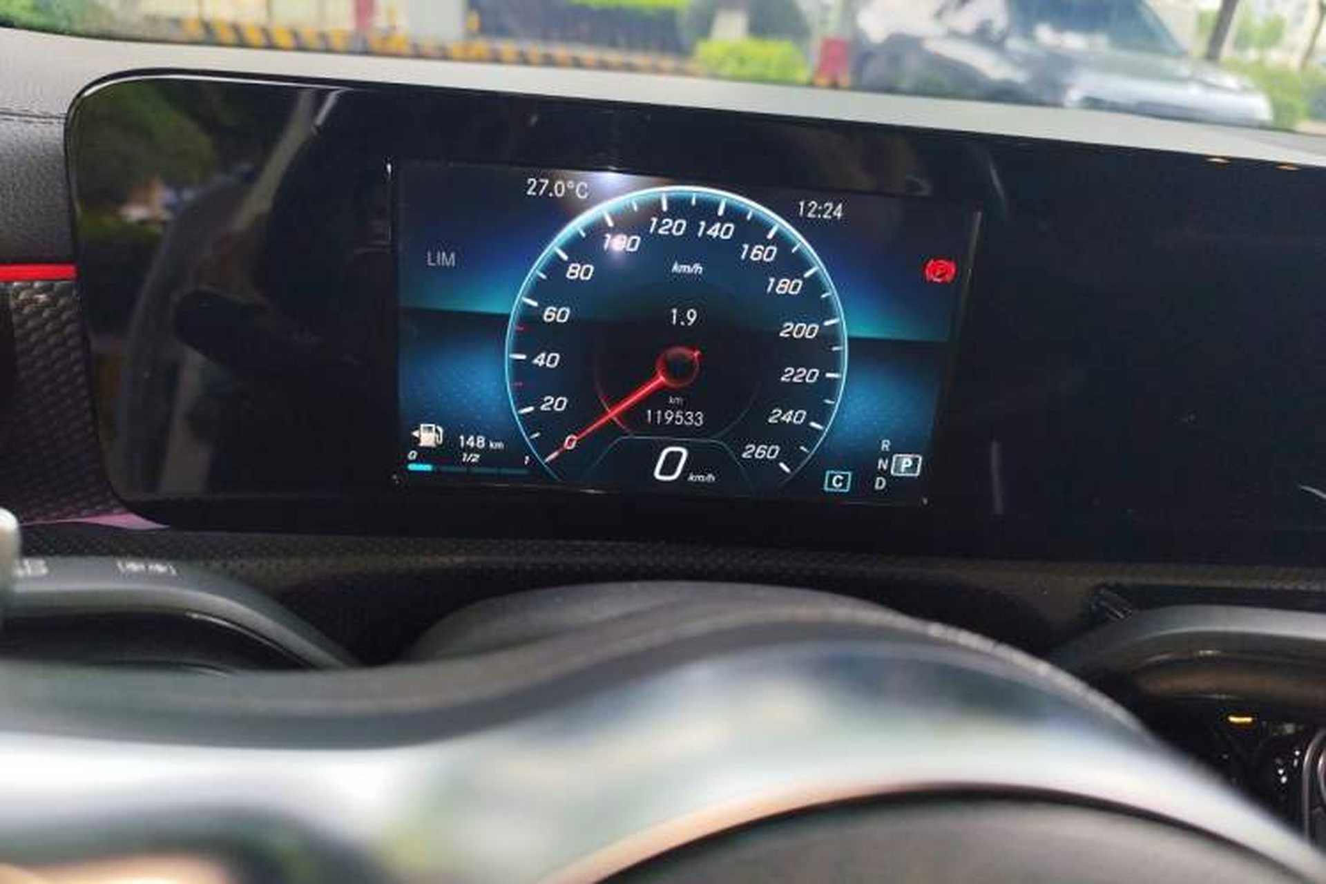 Used Mercedes-Benz A-Class 2019 A 180 L Sport Sedan Odometer Close Up