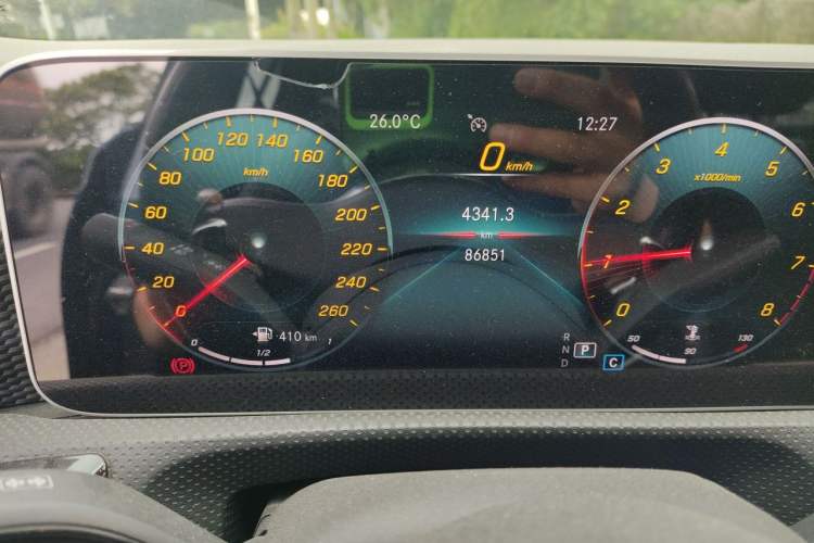 Used Mercedes-Benz A-Class 2019 A 200 L Sport Sedan Odometer Close Up