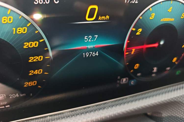 Used Mercedes-Benz A-Class 2019 A 200 Dynamic Edition Odometer Close Up