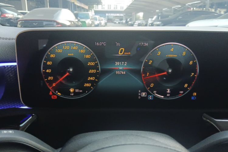 Used Mercedes-Benz A-Class 2019 A 200 L Sport Sedan Odometer Close Up