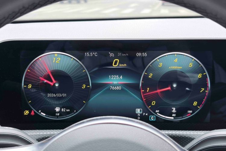 Used Mercedes-Benz A-Class 2019 A 200 L Sport Sedan Odometer Close Up