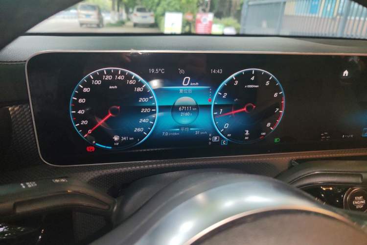 Used Mercedes-Benz A-Class 2019 A 200 L Sport Sedan Odometer Close Up
