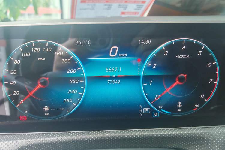 Used Mercedes-Benz A-Class 2019 A 200 L Odometer Close Up