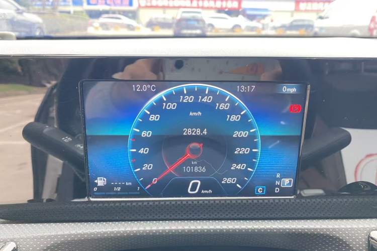 Used Mercedes-Benz A-Class 2019 A 180 L Sport Sedan Odometer Close Up