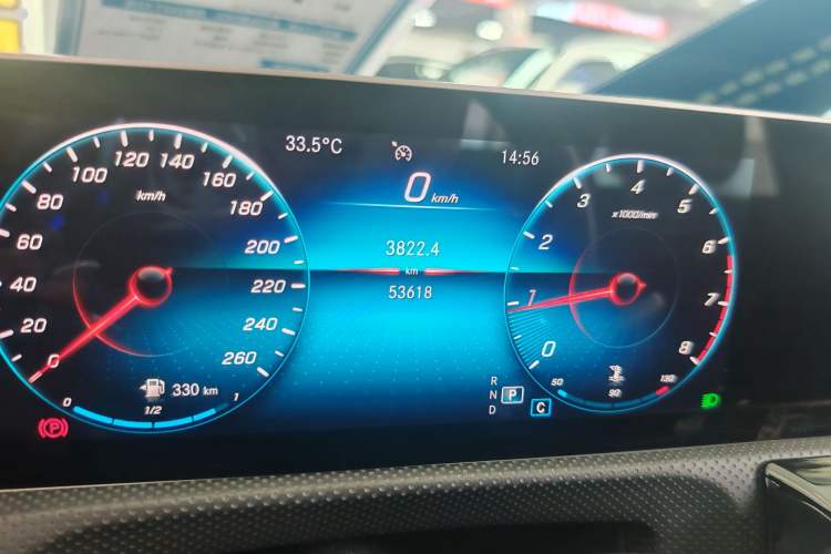 Used Mercedes-Benz A-Class 2019 A 200 L Sport Sedan Odometer Close Up
