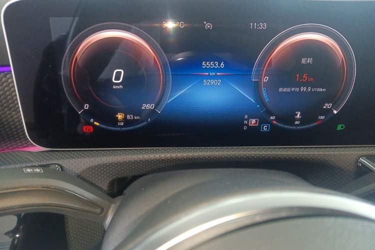 Used Mercedes-Benz A-Class 2019 A 200 Dynamic Edition Odometer Close Up