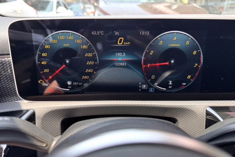 Used Mercedes-Benz A-Class 2019 A 200 Dynamic Edition Odometer Close Up