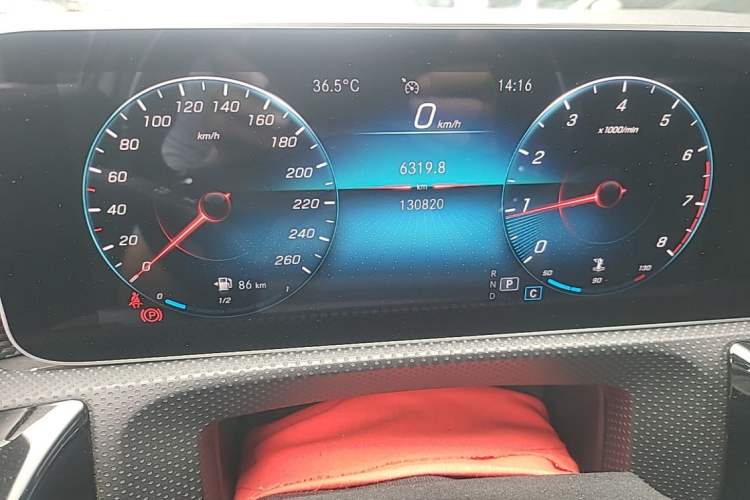 Used Mercedes-Benz A-Class 2019 A 200 L Sport Sedan Odometer Close Up