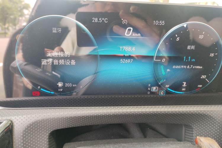 Used Mercedes-Benz A-Class 2019 Restyled A 200 L Sport Sedan Odometer Close Up