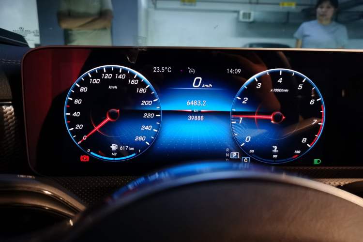 Used Mercedes-Benz A-Class 2019 A 200 L Sport Sedan Odometer Close Up