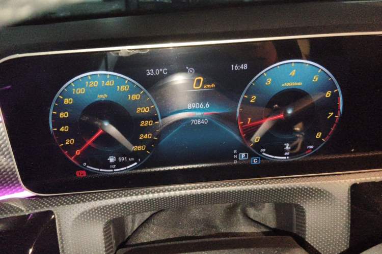 Used Mercedes-Benz A-Class 2019 A 200 L Sport Sedan Odometer Close Up