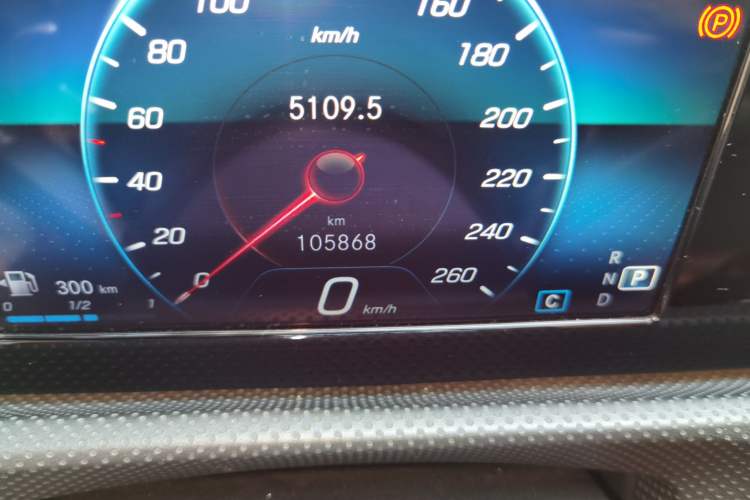 Used Mercedes-Benz A-Class 2019 A 180 L Sport Sedan Odometer Close Up