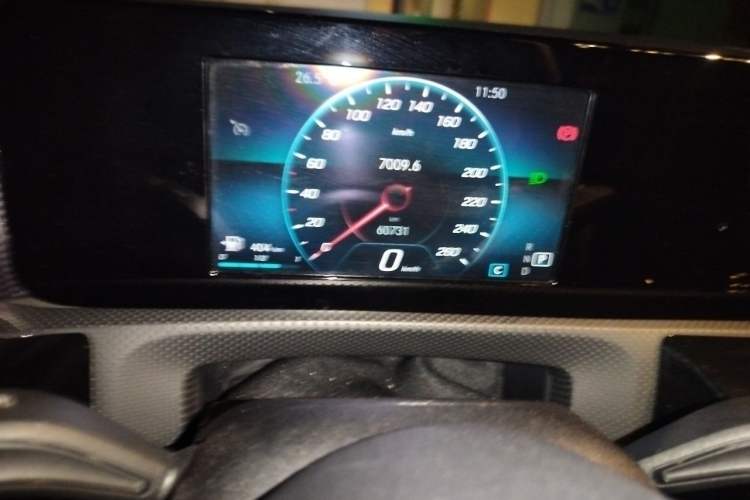 Used Mercedes-Benz A-Class 2019 A 180 L Sport Sedan Odometer Close Up