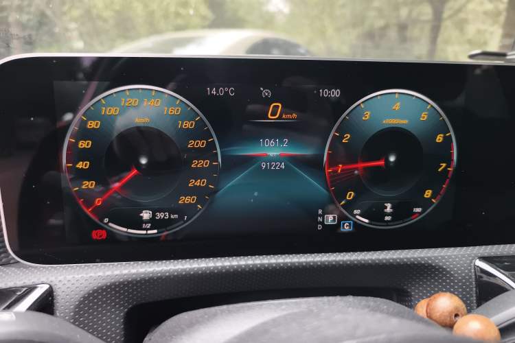 Used Mercedes-Benz A-Class 2019 A 200 L Sport Sedan Odometer Close Up