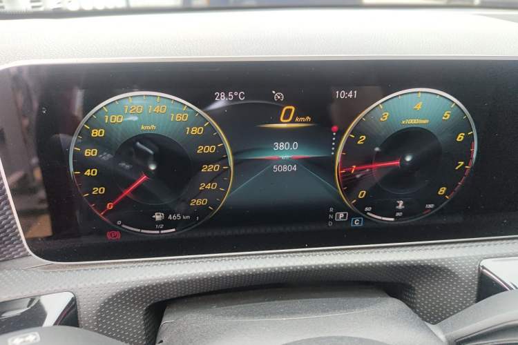 Used Mercedes-Benz A-Class 2019 A 200 L Sport Sedan Odometer Close Up