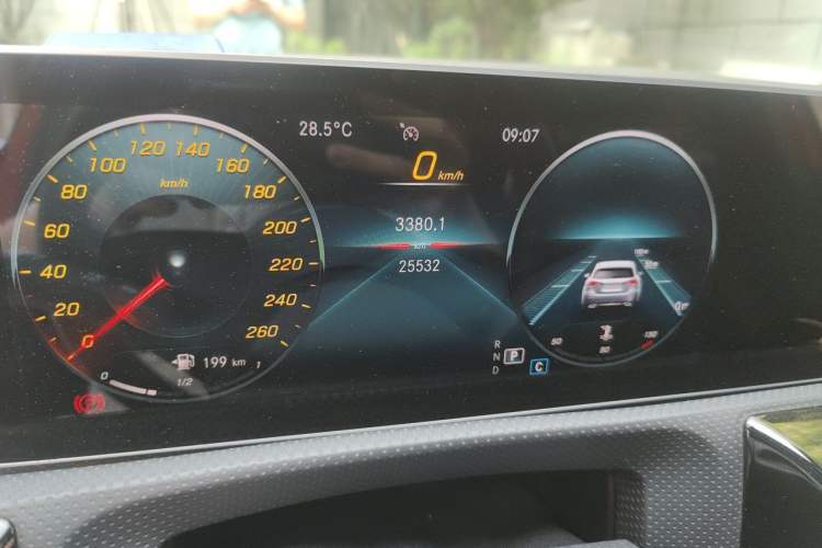 Used Mercedes-Benz A-Class 2019 A 200 Dynamic Edition Odometer Close Up